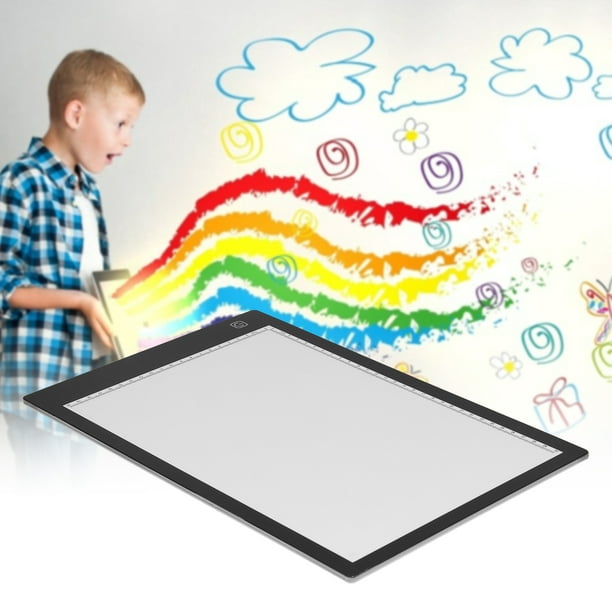 Tablette Lumineuse, A4 LED Table Lumineuse Ultramince Portable Dessin Copie  avec Luminosité Réglable pour Enfants Artistes Arts