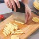 thumbnail image 2 of Cuchillo ondulado para patatas fritas de 1 pieza, cuchillo ondulado de acero inoxidable, cuchillo vegetal dentado TUNC Sencillez, 2 of 5