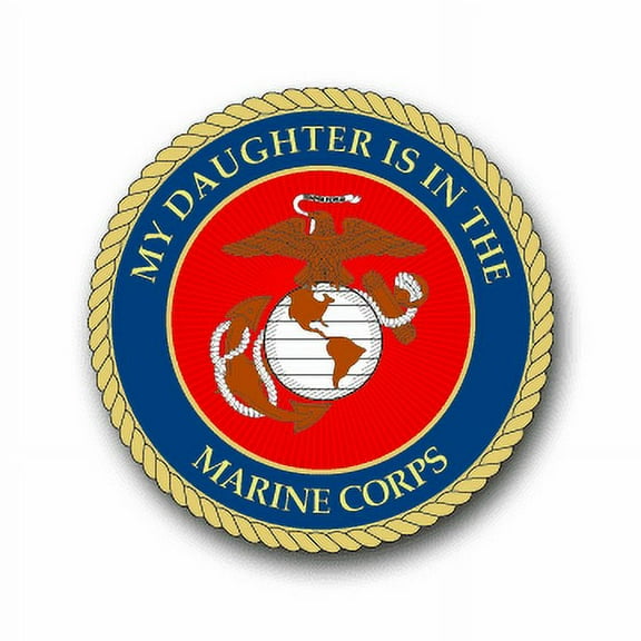 5.5 Inch MY DAUGHTER IS IN THE MARINES VINYL TRANSFER DECAL