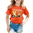 thumbnail image 4 of Shirts for Girls Crew Neck Short Sleeve T-Shirt Casual Cartoon Print Summer Tops Girls' Tops, Tees & Blouses 4-5 Years, 4 of 4