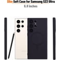 thumbnail image 2 of for Samsung Galaxy S23 Ultra Case,Soft Silicone Samsung Galaxy S23 Ultra Phone Case with Camera Protection,Anti-Scratch Samsung Galaxy S23 Ultra Case Compatible with MagSafe, Black, 2 of 14