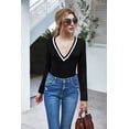 thumbnail image 4 of Comfortable and Soft Preppy V-Neck Bodysuit, 4 of 4