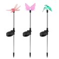 thumbnail image 1 of dark grey Paquete de 3 luces solares para jardín, decoración al aire libre, mariposas, colibríes, libélulas, decoraciones para Patio, 1 of 4