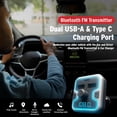 thumbnail image 2 of Transmisor FM para coche y conductor CAD-6005 Bluetooth 5.0, 2 of 7