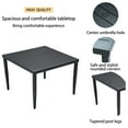 thumbnail image 4 of Noble House Loft 40" Square Aluminum Outdoor Dining Table, Umbrella Hole, Tapered Legs, for Patio, Garden, Ember Black, 4 of 5