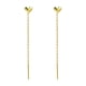 thumbnail image 5 of Pendientes de moda para mujer, estilo coreano, elegantes, largos, con borlas en forma de corazón, para el rostro, pendientes delgados, 5 of 5