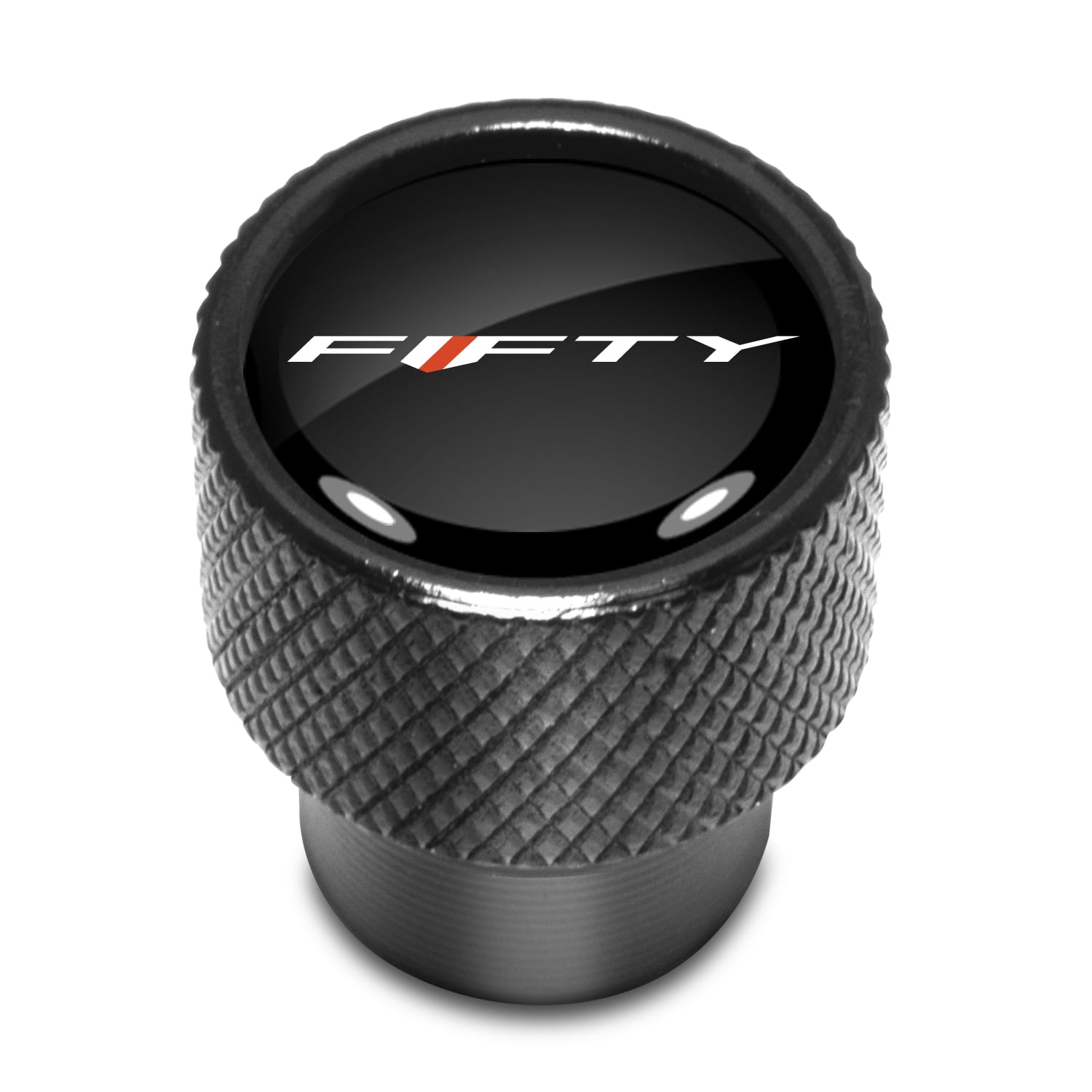Chevrolet Camaro 50 Years in Black on Black Aluminum Tire Valve Stem Caps