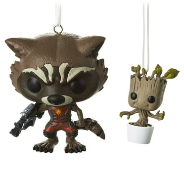Hallmark Marvel Rocket and Groot Funko POP! Mystery Christmas Ornaments, 2