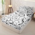 thumbnail image 3 of Homewish Cartoon Sports Zipper Twin Comforter Sets with Fitted Sheet and 2 Pillowcases, White Rugbt Football Zipper Bedding Set for Boys and Girls, Reversible, 4 Pieces, 3 of 6