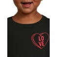 thumbnail image 4 of Wonder Nation Valentine's Day Toddler Short Sleeve Graphic Tee, Sizes 12M-5T, 4 of 5