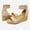 NUDE/PU, variant on Women's Open Toe Buckle Ankle Strap Platform Wedge Sandals