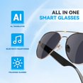 thumbnail image 2 of Gafas inteligentes Techie TOGS2001 con Bluetooth y traducción con IA, 2 of 7