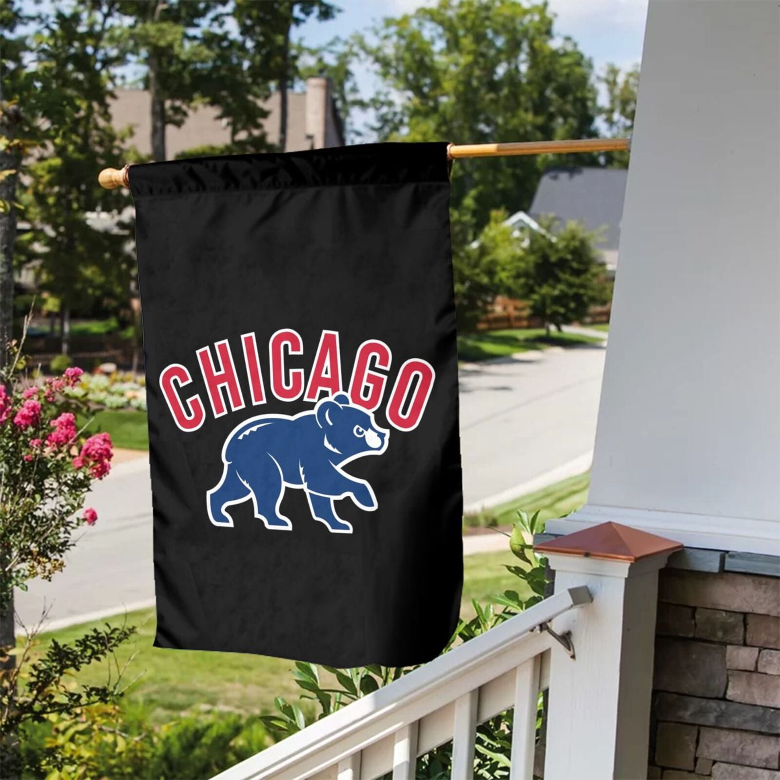 Chi_Cago C_Ubs Garden Flag Yard Flags Vertical Double Sided Weatherproof Flag Garden Decor For Home Outdoor Porch Patio Farmhouse Lawn 12"X18"