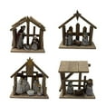 thumbnail image 4 of Nativity Scene Set - Holy Family & Manger,Wooden Christmas Nativity Scene Miniature Holy Family Figurines,Minimalism Boho Tabletop Christmas Manger Decorations for Indoor Home Mantel Display, 4 of 4