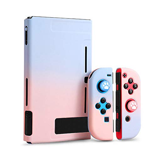 Omkuy Switch Protective Case Nintendo Switch Cover Case Premium Pc Hard Switch Console Half Cover Separable Joy Con Controllers Full Cover With 2 Thumb Grip Caps Pink And Blue Walmart Com Walmart Com