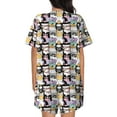 thumbnail image 4 of Womens Pajama Sets With Pocket, halloween cat cute Lounge Sets Short Sleeve Sleepwear PJ Sets for Women, 4 of 6