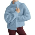 thumbnail image 4 of Wensltd Women Fleece Jackets Warm Long Sleeve Fall Winter Outfits Casual Loose Outwear Coats, 4 of 9