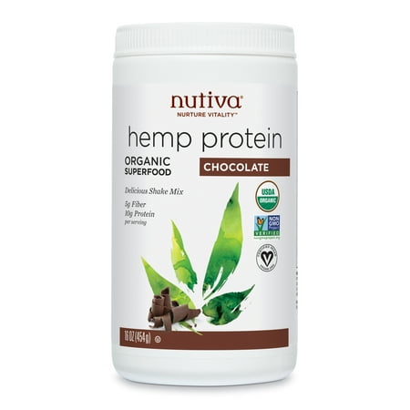 Nutiva Organic Hemp Shake Chocolate - 16 oz (Best Hemp Protein Powder Shake Recipes)