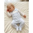 thumbnail image 4 of BemeyourBBs Preemie Newborn Girl Spring Summer Fall Winter Clothes 0 3 6 Months Footed Romper Plaid Fake Two-Piece Long Sleeve Doll Collar Footie Jumpsuit, 4 of 9