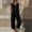 *Black, variant on Women's Short Sleeve Button V Neck Cropped Wide Leg Jumpsuit, Casual Loose Fit Romper with Pockets for Summer Black,Women's Plus XXL
