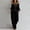 Black, variant on Women Off Shoulder Batwing Sleeve Tie Side Oversized Top Elastic Waist Wide Leg Pants Two Piece Set for Spring Summer Vacation Daily Dating Casual Outfits(Khaki,S)