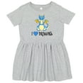 thumbnail image 3 of Inktastic I Love Dragons with Cute Blue Dragon Girls Toddler Dress, 3 of 5