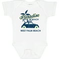 thumbnail image 3 of Inktastic Paradise Beach in West Palm Beach with Palm Trees and Car Boys or Girls Baby Bodysuit, 3 of 5