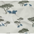 thumbnail image 4 of oneOone Organic Cotton Poplin Twill Fabric Tree & Animals Ikat Fabric Prints By Yard 42 Inch Wide, 4 of 4