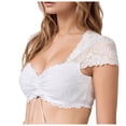 thumbnail image 3 of Xijirk Tank Tops Elegant Underwire Lace Blouse Vest for Oktoberfest and Wardrobe Camisole Tops for Women,White,XL, 3 of 8