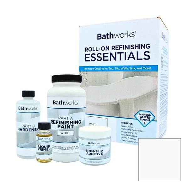 Bathworks Bathtub Refinishing Kit STANDARD 22 oz. Tub & Tile W/Non-Slip Protection WHITE
