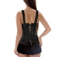 thumbnail image 3 of FYEGRE Fishbone Corset Strap Vest Embroidered Jacquard Shapewear for Performances and Parties Black L, 3 of 4