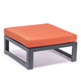 thumbnail image 2 of LeisureMod Chelsea Outdoor Patio Black Aluminum Ottomans With Cushions Set Of 2, 2 of 4