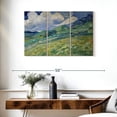 thumbnail image 3 of Elephant Stock Wheatfield And Mountains 1889 Wall Art - Horizontal Multi Panel Canvas - Living Room Wall Decor - Nature Multi Panel - Green And Yellow Decor By Vincent Van Gogh - 38" x 24", 3 of 8