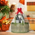 thumbnail image 3 of Green Bamboo Gift Basket Set, 3 Pack Decorative Storage Baskets with Clear Wrap Bags, Ribbon Bows, 11x7.9x6 Inches, for Wedding, Birthday, Christmas, Baby Shower, 3 of 9
