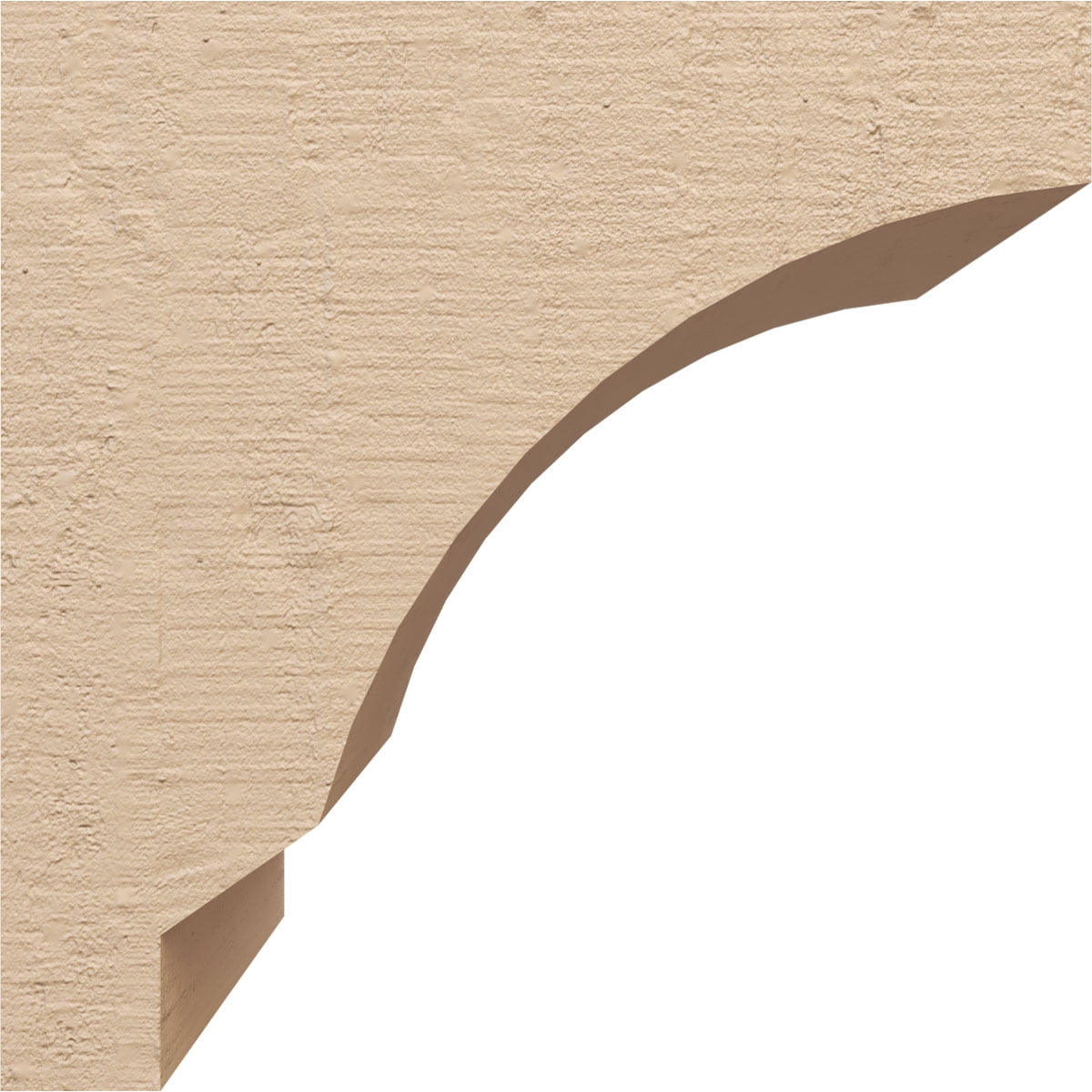 10"W x 10"D x 10"H Wide Moab Rough Cedar Woodgrain TimberThane Corbel, Primed Tan