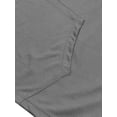 thumbnail image 4 of MAWCLOS Men T Shirts Short Sleeve Summer Tops Hooded Neck Blouse Fashion Beach Solid Color T-shirt Light Gray XL, 4 of 5