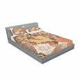 thumbnail image 3 of Ambesonne Ethnic Fitted Sheet & Pillow Sham Set, Hippie Girl Floral, Twin, Brown, 3 of 3