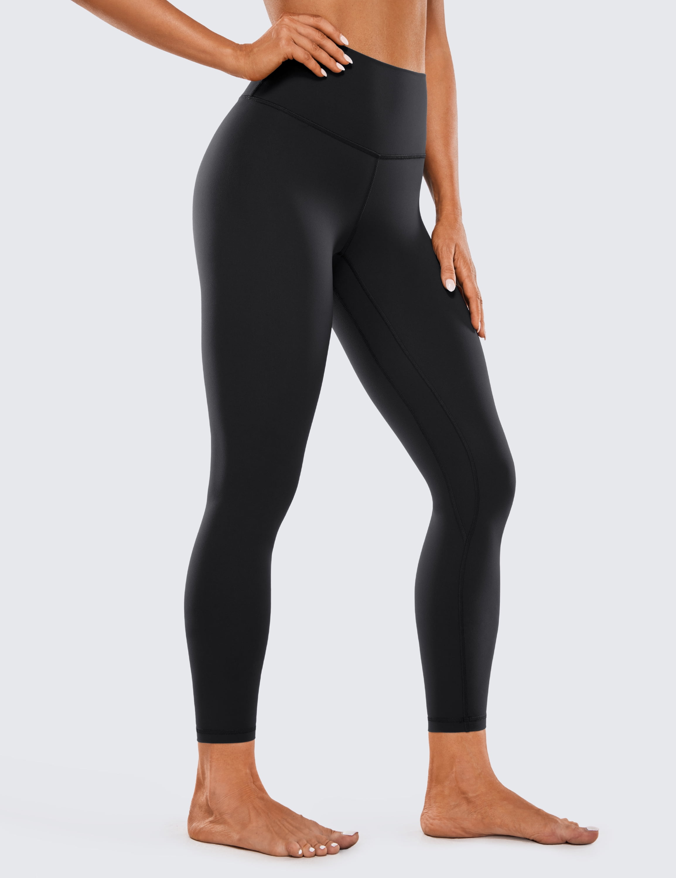 CRZ YOGA Womens Brushed Naked Feeling Workout Leggings 25 Inches High Waist