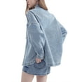 thumbnail image 5 of PAOLA RIBONI Womens Denim Jacket Wash Jean Jacket Coats with Pockets, 5 of 15