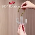 thumbnail image 5 of PATLOLLAV Multifunction Belt Hanger Scarf Tie Rack Holder Hook for Closet Organizer Home essentials Hangers 360 Degree Rotating and the Angle Can Be Adjusted at will 10X17CM Green or White, 5 of 5