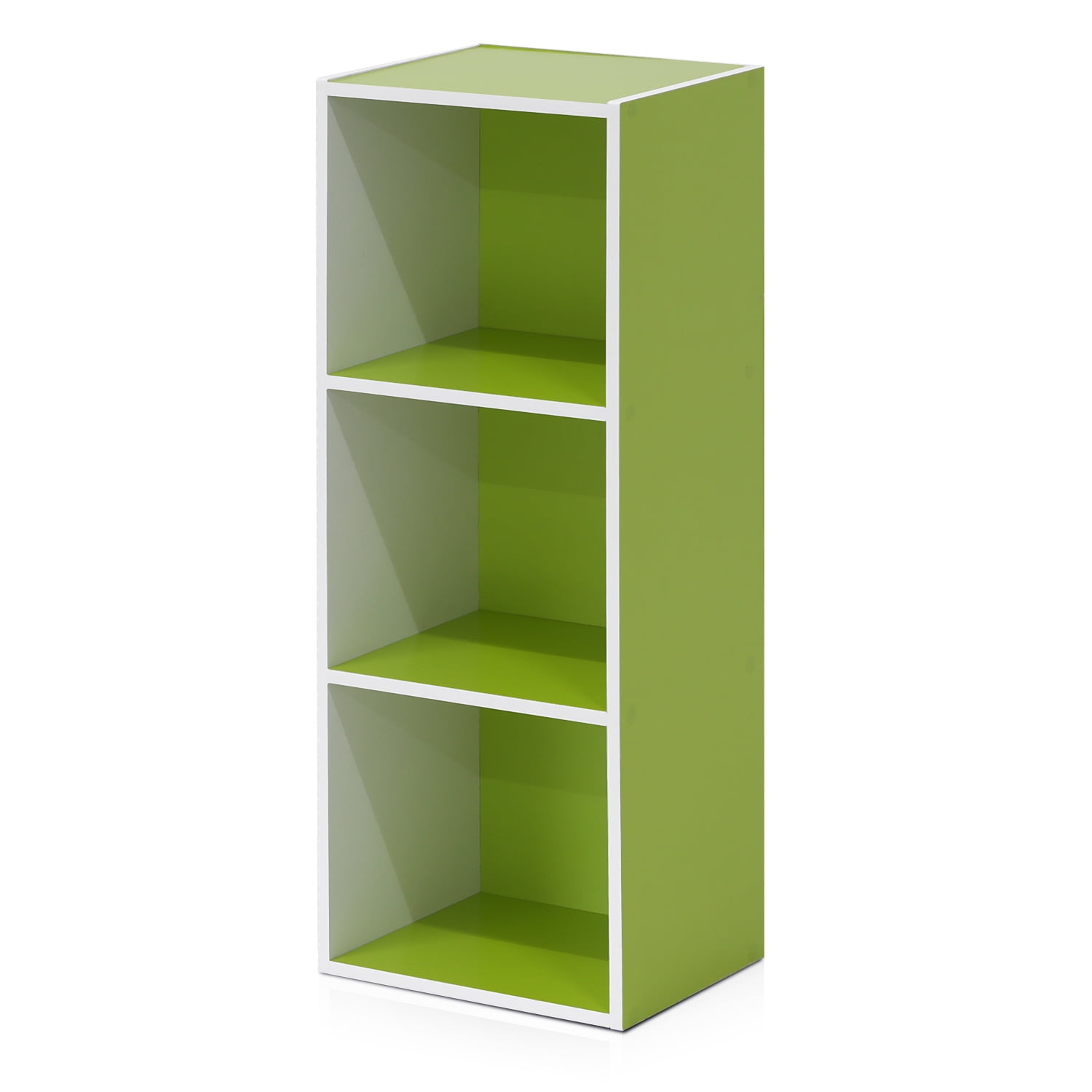 Furinno 11003 3 Tier Open Shelf, White Open 3 Shelf Bookcase