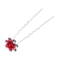 thumbnail image 2 of 12pcs Hairpins Shaped Rhinestone Women Clips Party Hairpin Red Updo U Accessories U- Birthday Hair Rose Chopsticks Crystal and Jewelry Wedding Bobby Bride Pins Girls Bridesmaid, 2 of 5