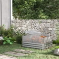 thumbnail image 2 of Galvanized Raised Garden Bed with Greenhouse, Steel Planter Box, Silver, 2 of 10