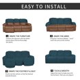 thumbnail image 6 of Easy-Going Super Stretch Sectional Recliner Sofa Slipcover, Recliner Sofa, Deep Teal, 6 of 6