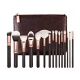 thumbnail image 1 of Juego de 15 brochas de maquillaje Salvador con bolsa de almacenamiento, 1 of 10
