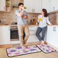 thumbnail image 6 of 2-Piece Kitchen Rugs Set Non-Slip Mats Carpet Floor for Kitchen, Bathroom (19.7"x27.6" & 19.7"x47.2") Watercolor Dandelions Pattern, 6 of 7