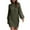 Green, variant on WRKEKC Sweater Dress for Women Solid Color Long Sleeve Round Neck Midi Dress for Fall Winter Knit Fabric Relaxed Fit with Side Slits and Back Keyhole Detail