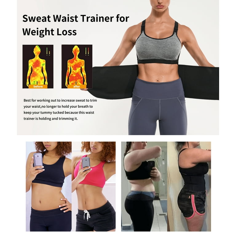 CtriLady Waist Trainer for Women 2 in 1 Waist Trainer Belt Sauna Vest Sweat Body Shaper for Women Walmart