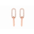 thumbnail image 1 of KEEVA JEWELS Or Rose 18K 0,16 Carat F-G/VS Diamant Rond de Laboratoire Trombone Pendante, 1 of 6