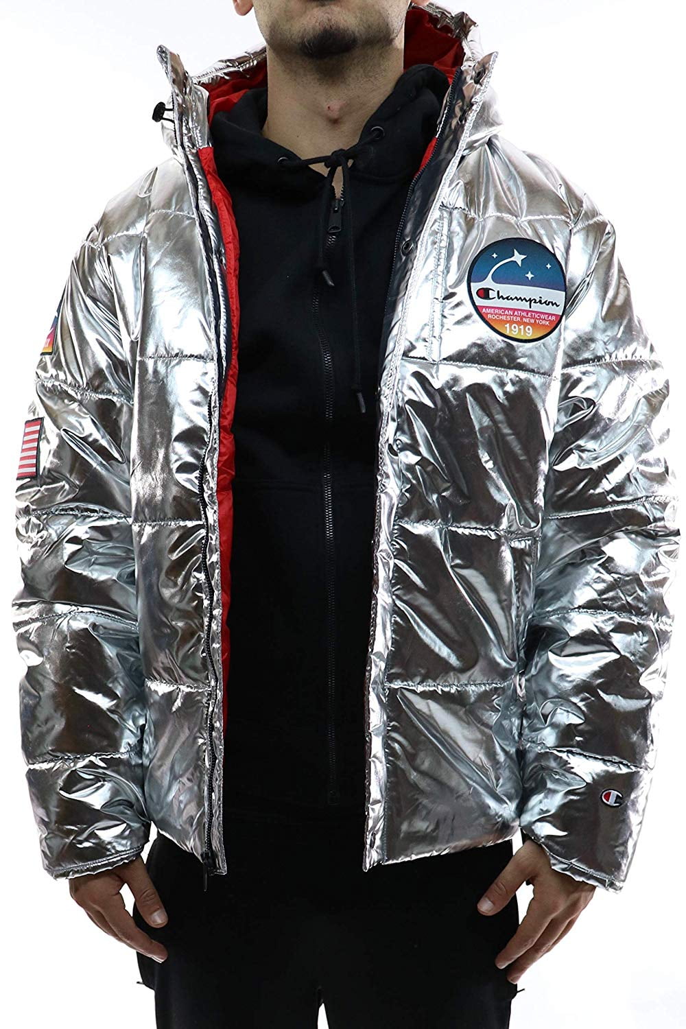 silver champion puffer jacket